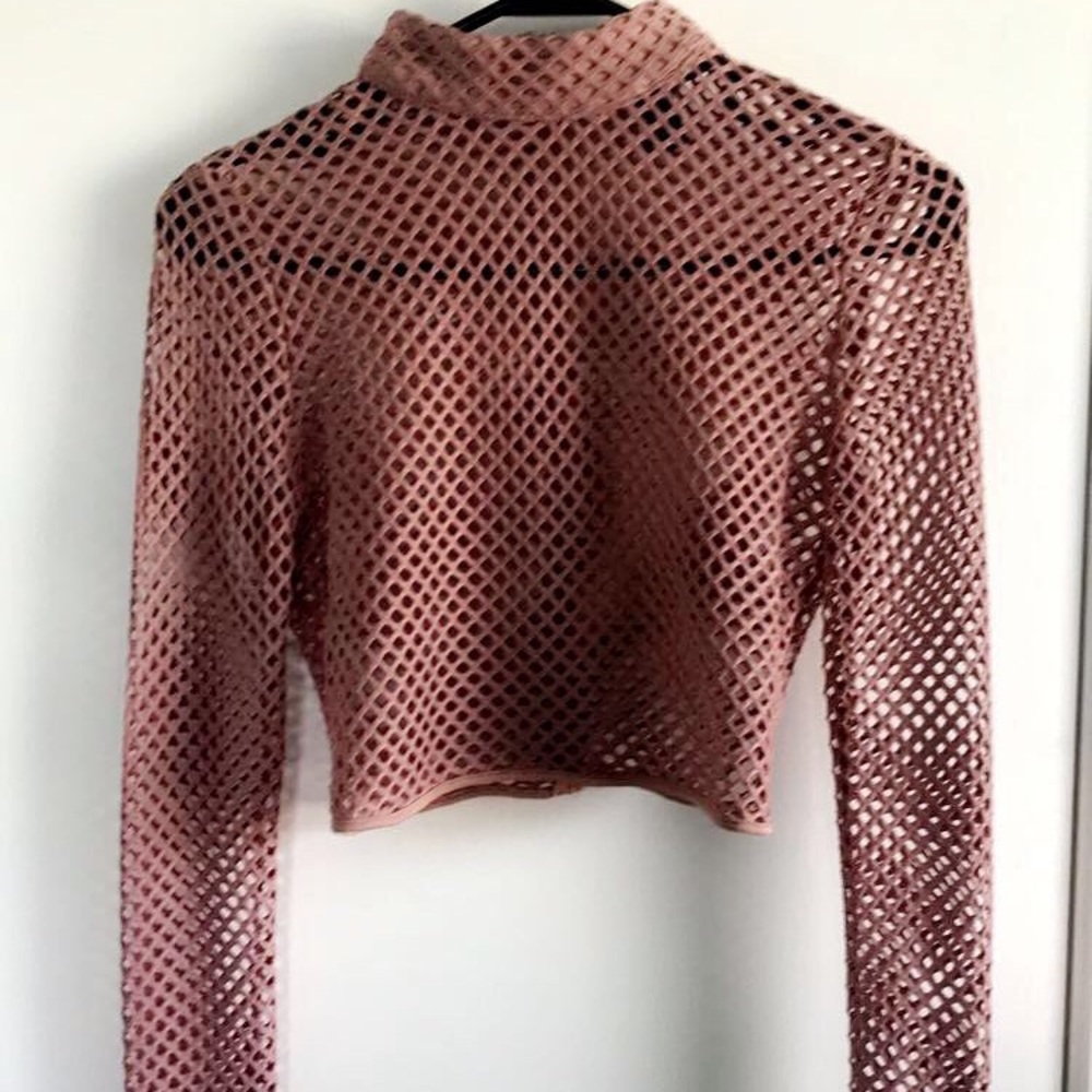 Forever 21 Pale Pink See Through Crop Top